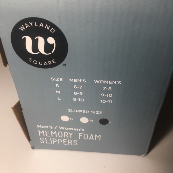 wayland Square Unisex Memory Foam Slippers 9-10 - Picture 6 of 6